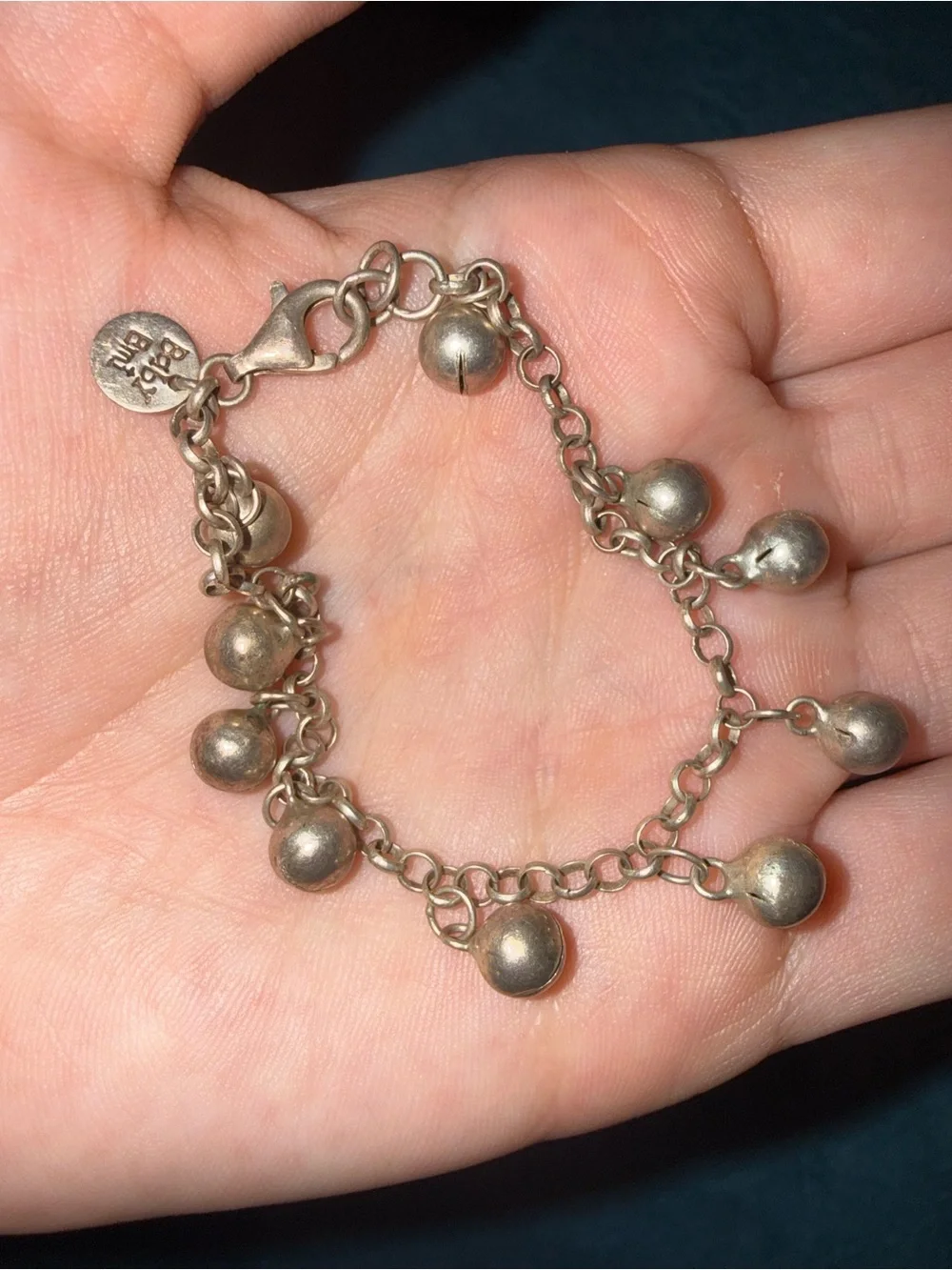 baby emi sterling silver jingle bell infant anklet mini bell child jewelry